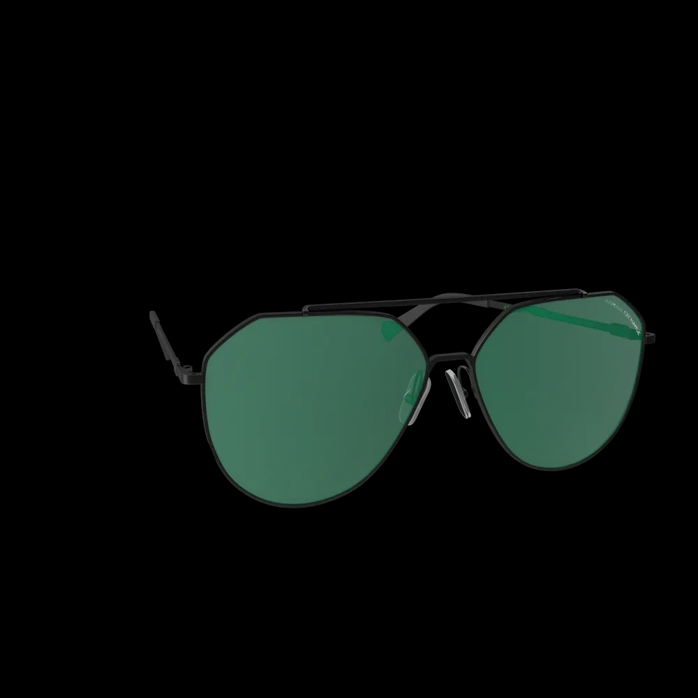 Green and Black Glasses
